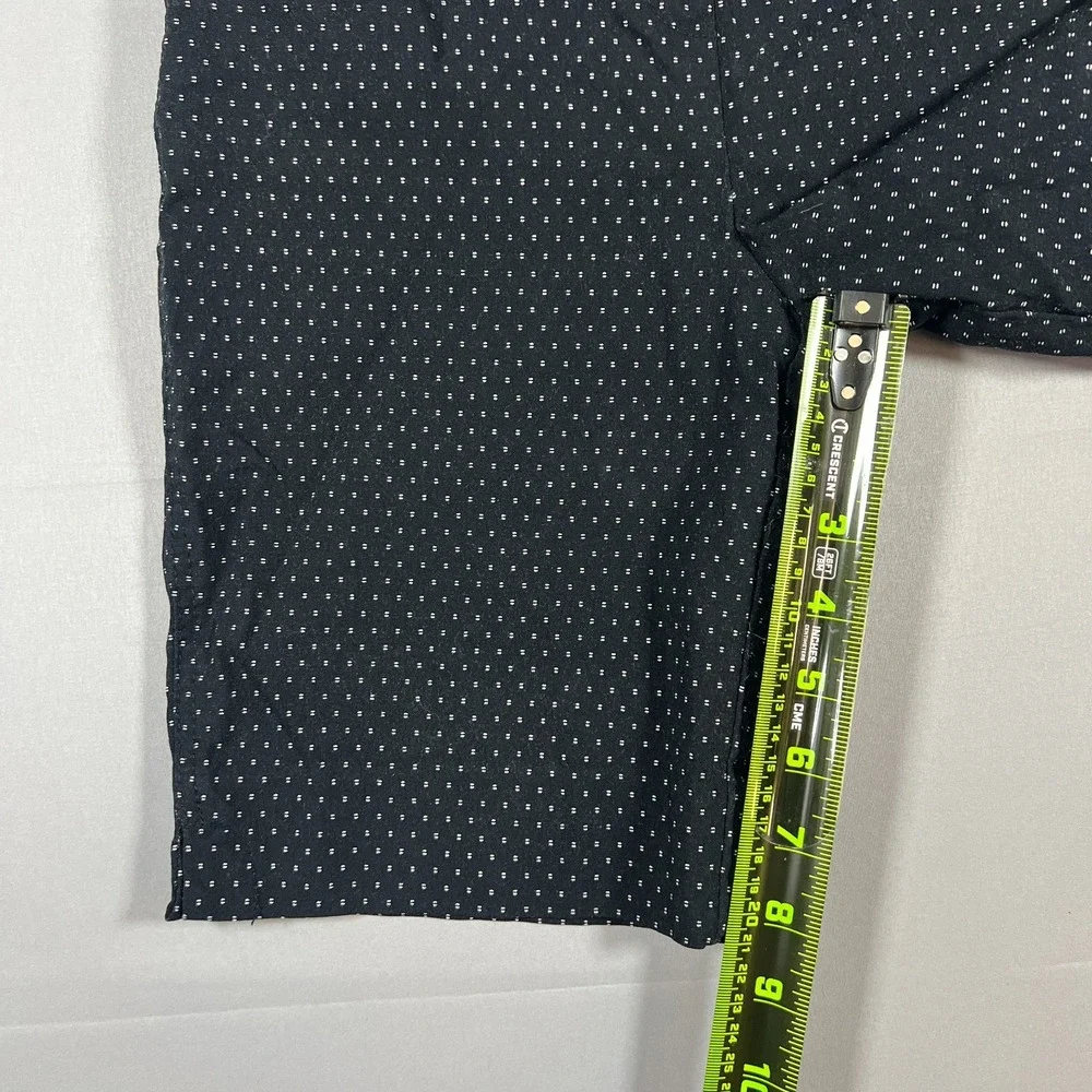 Hilary Radley Pull On Bermuda Shorts Womens Small Black Micro Polka Dot Mid Rise